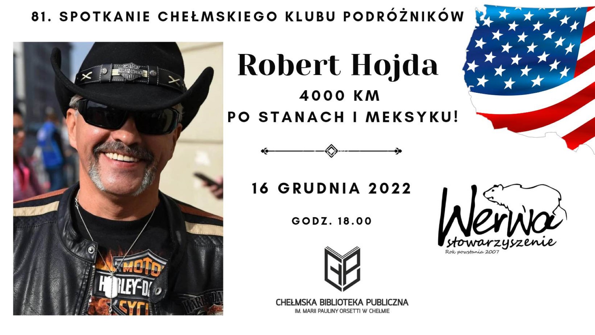 Plakat spotkania z Robertem Hojdą