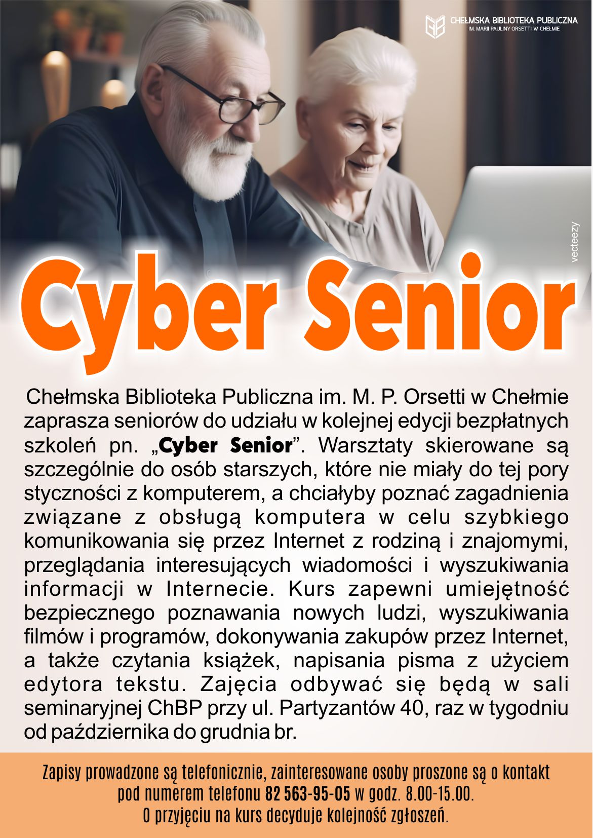 Zaproszenie na Cyber Senior - zajęcia komputerowe dla seniorów