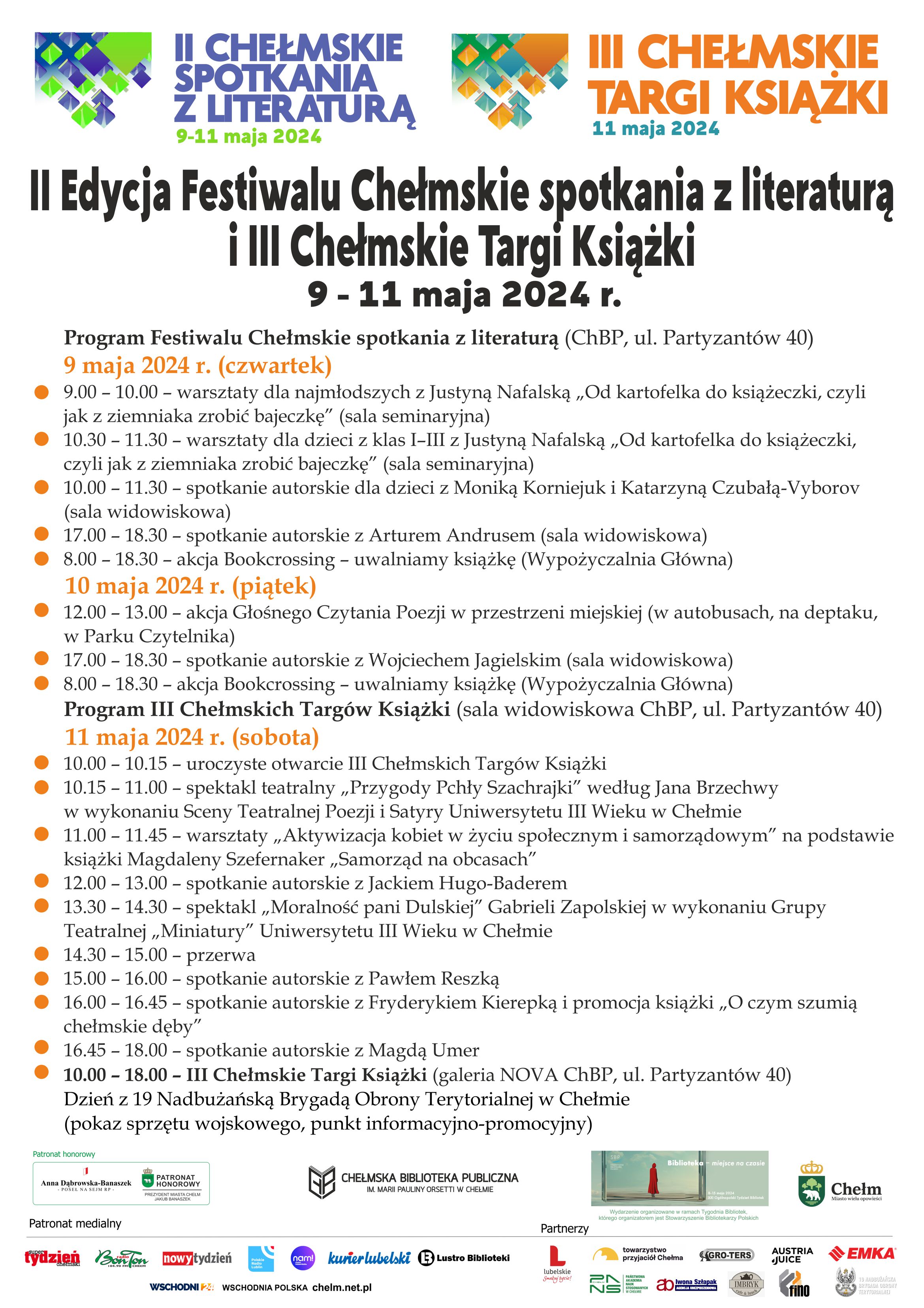 Plakat z programem wydarzeń