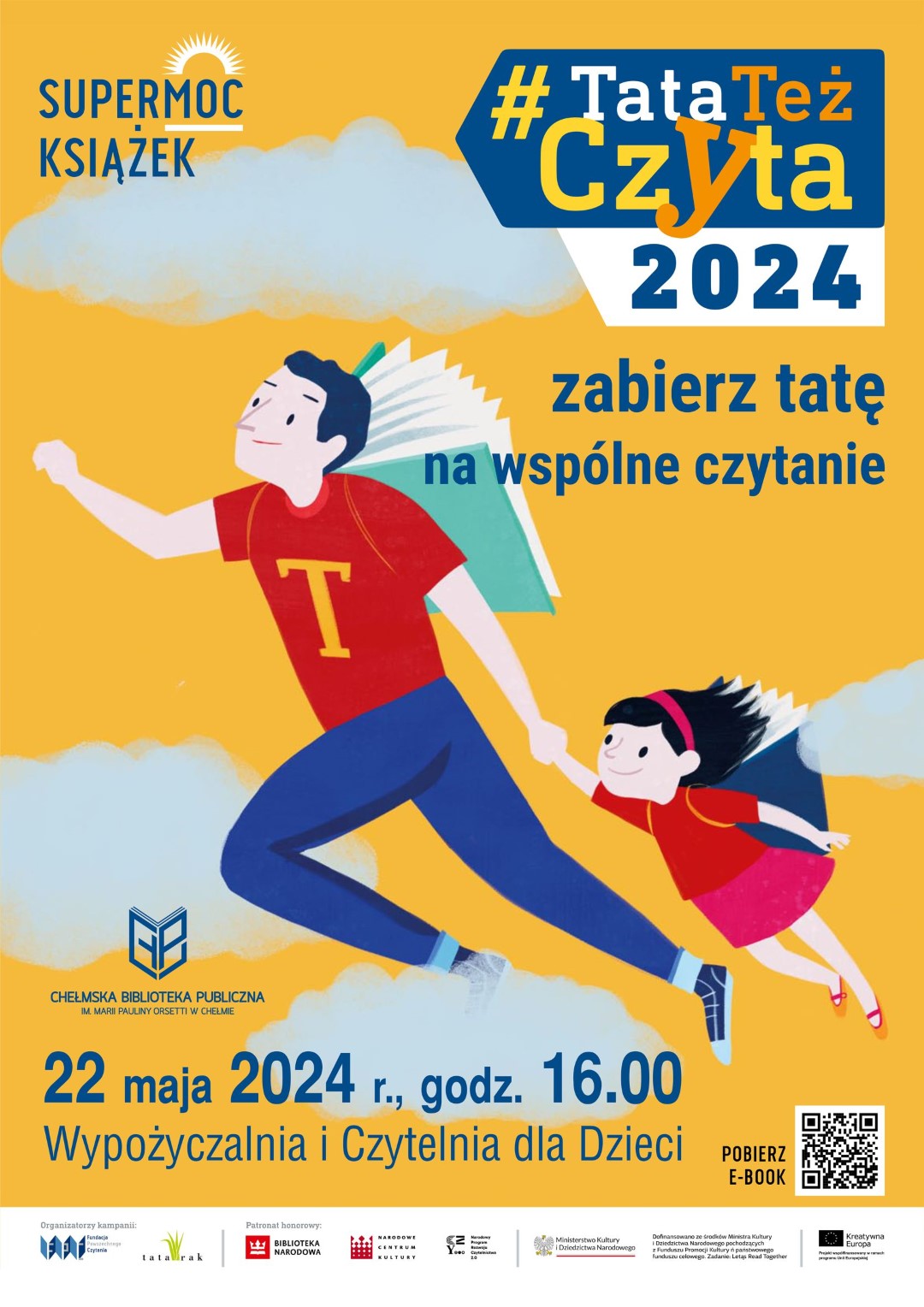 Plakat Tata też czyta