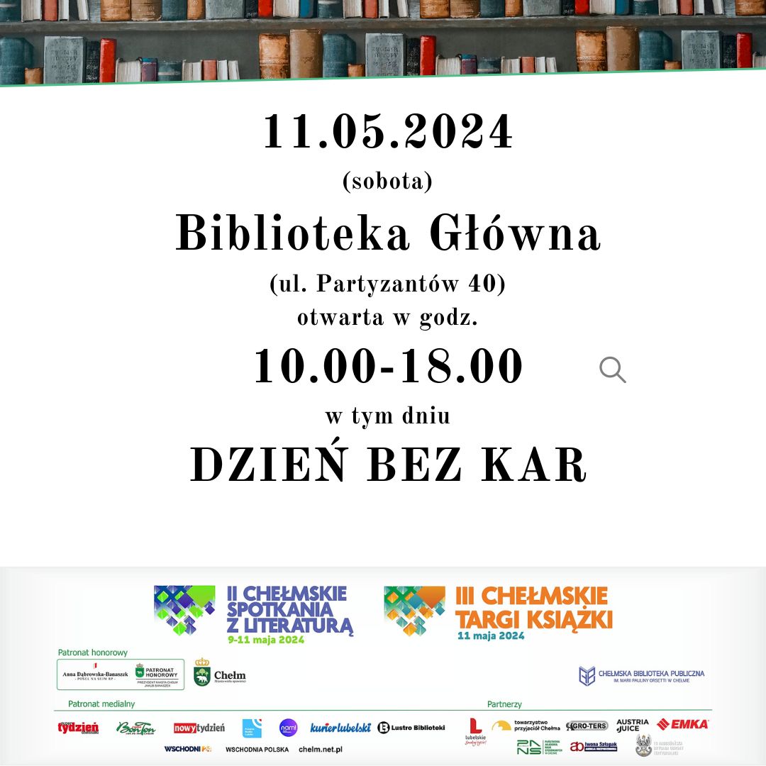 Zmiana godzin otwarcia Biblioteki Głównej podczas III Targów książki
