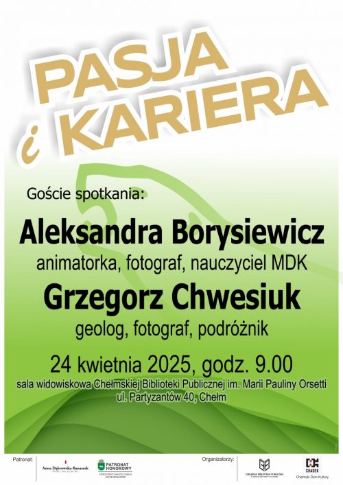 Plakat Pasja i kariera Aleksandra Borysiewicz i Grzegorz Chwesiuk