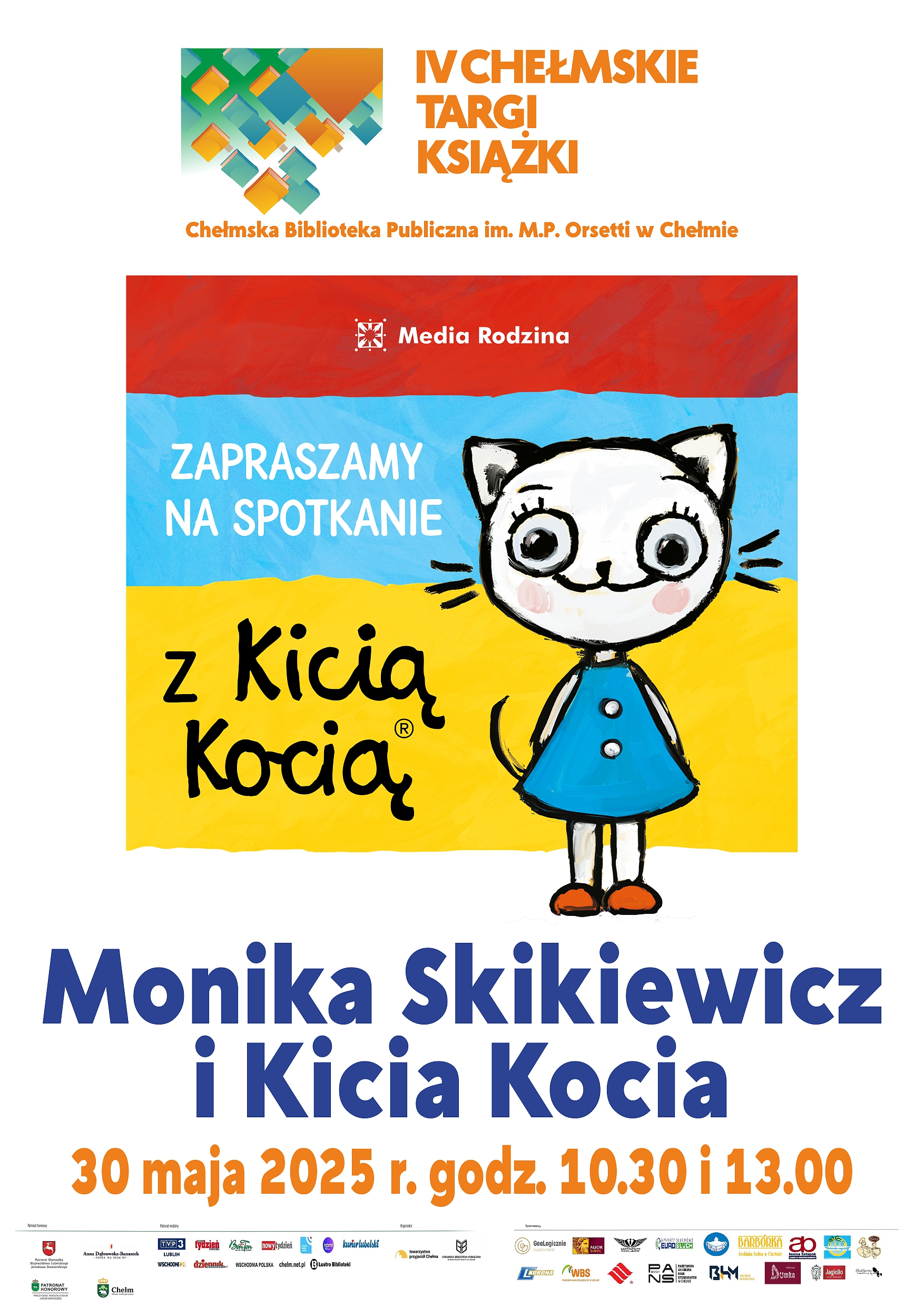 Plakat promujący spotkanie z Kicią Kocią