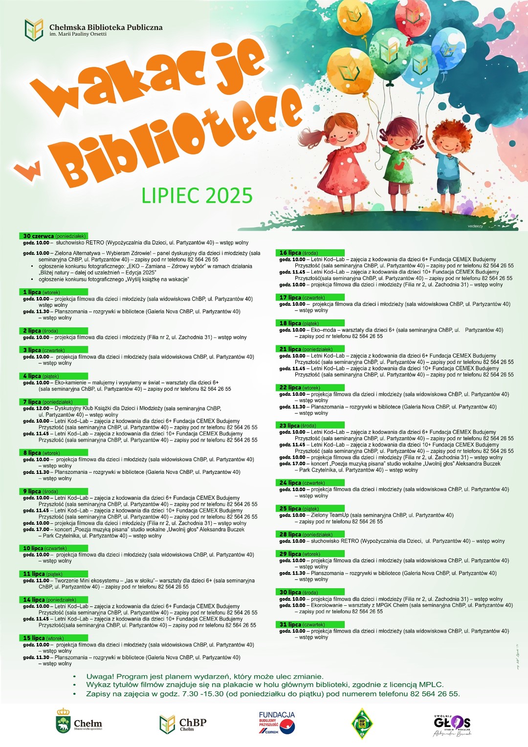 Plakat promujący wakacje 2025