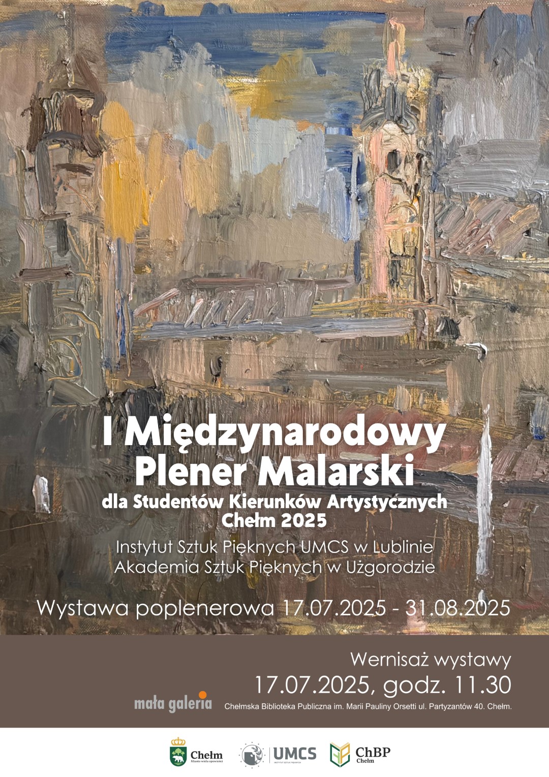 Plakat promujący I Międzynarodowy Plener Malarski