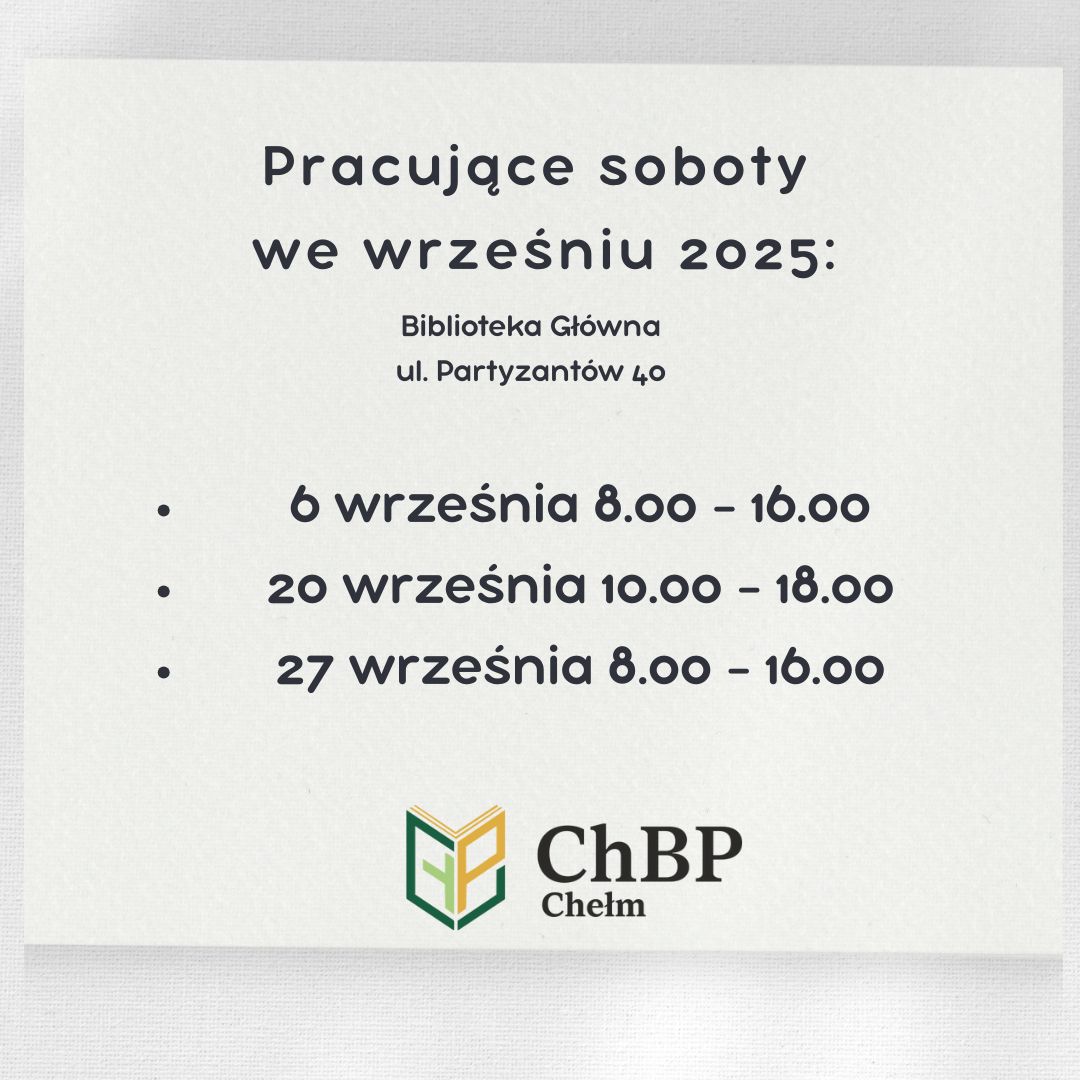 Pracujące soboty we wrześniu