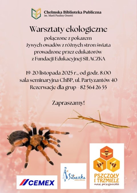 Zaproszenie na warsztaty ekologiczne