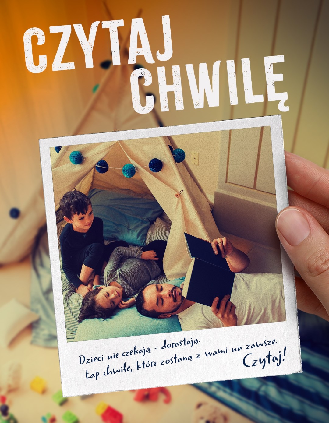 Plakat promujący kampanię Mała książka wielki człowiek.