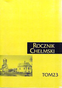 Okładka Rocznik Chełmski tom 23.